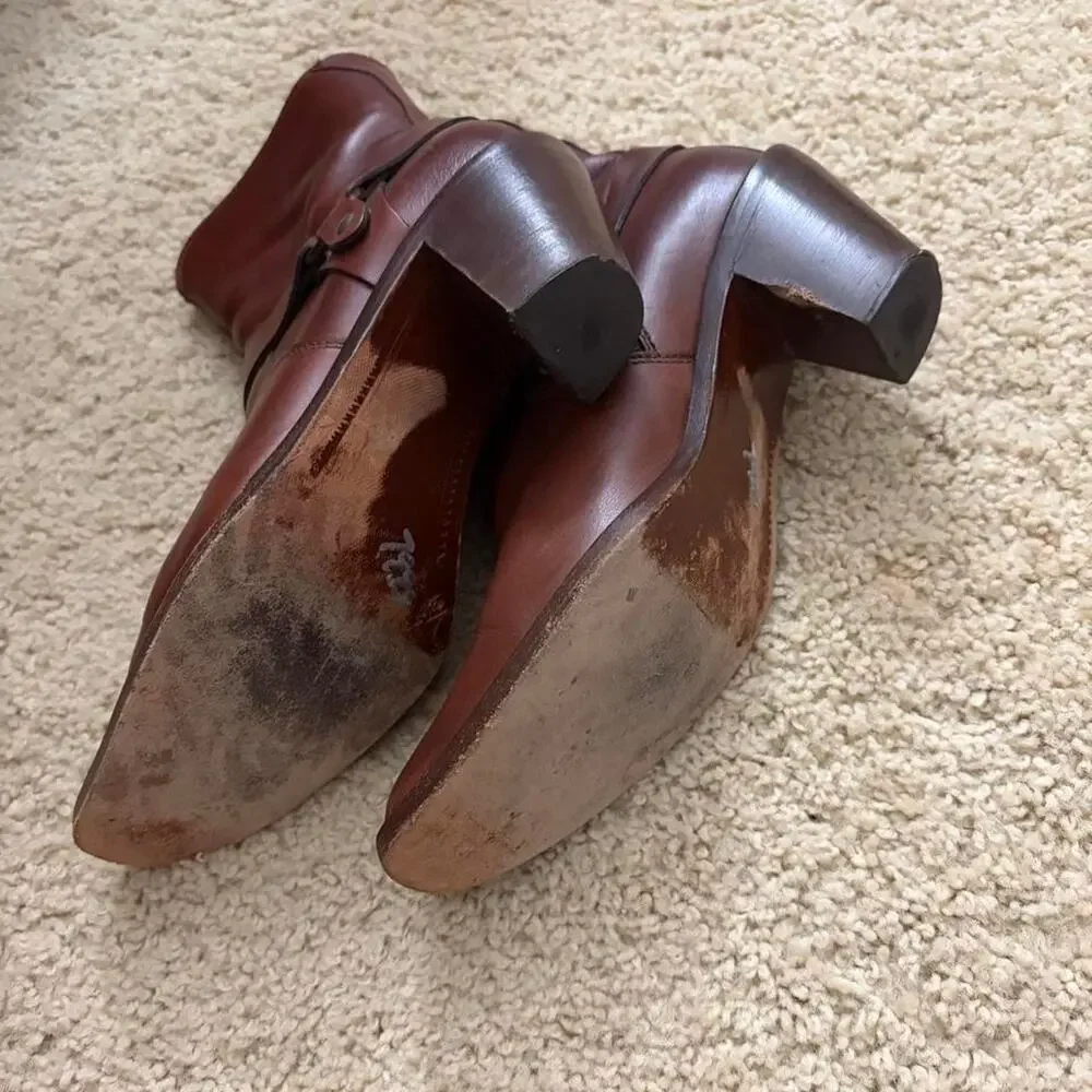 Frye 55 brown leather ankle